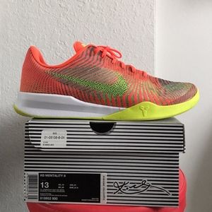 MEN'S NIKE KOBE KB Mentality II Crimson/Volt/Grey/